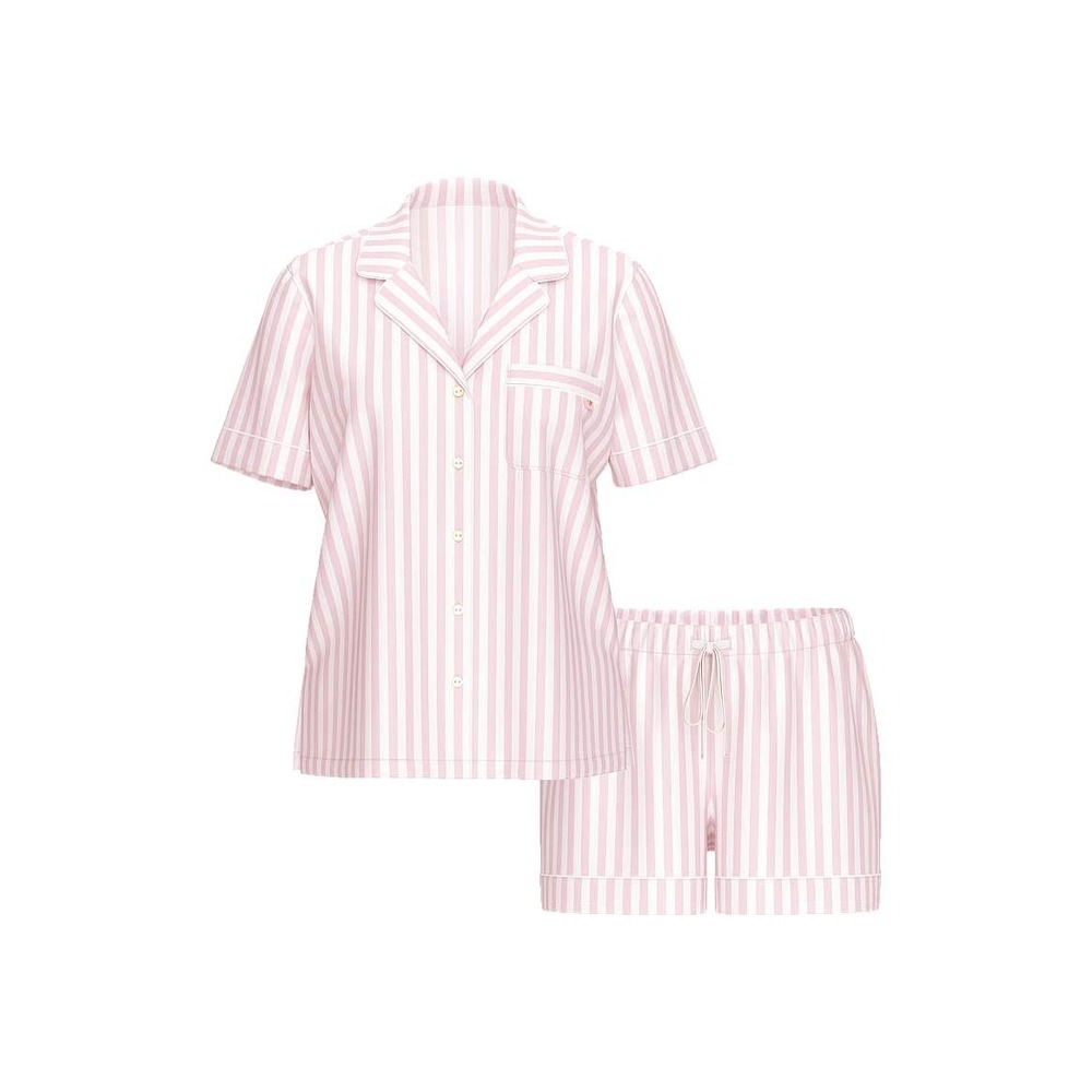 Victoria's Secret Modal Short Sleeve Shorts Pajama Set Pink Size XS New W/ Tags
